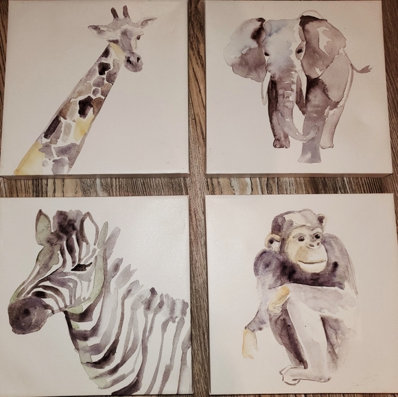 cloud island Other - 4 Piece Cloud Island Canvas Wall Art Kids Nursery